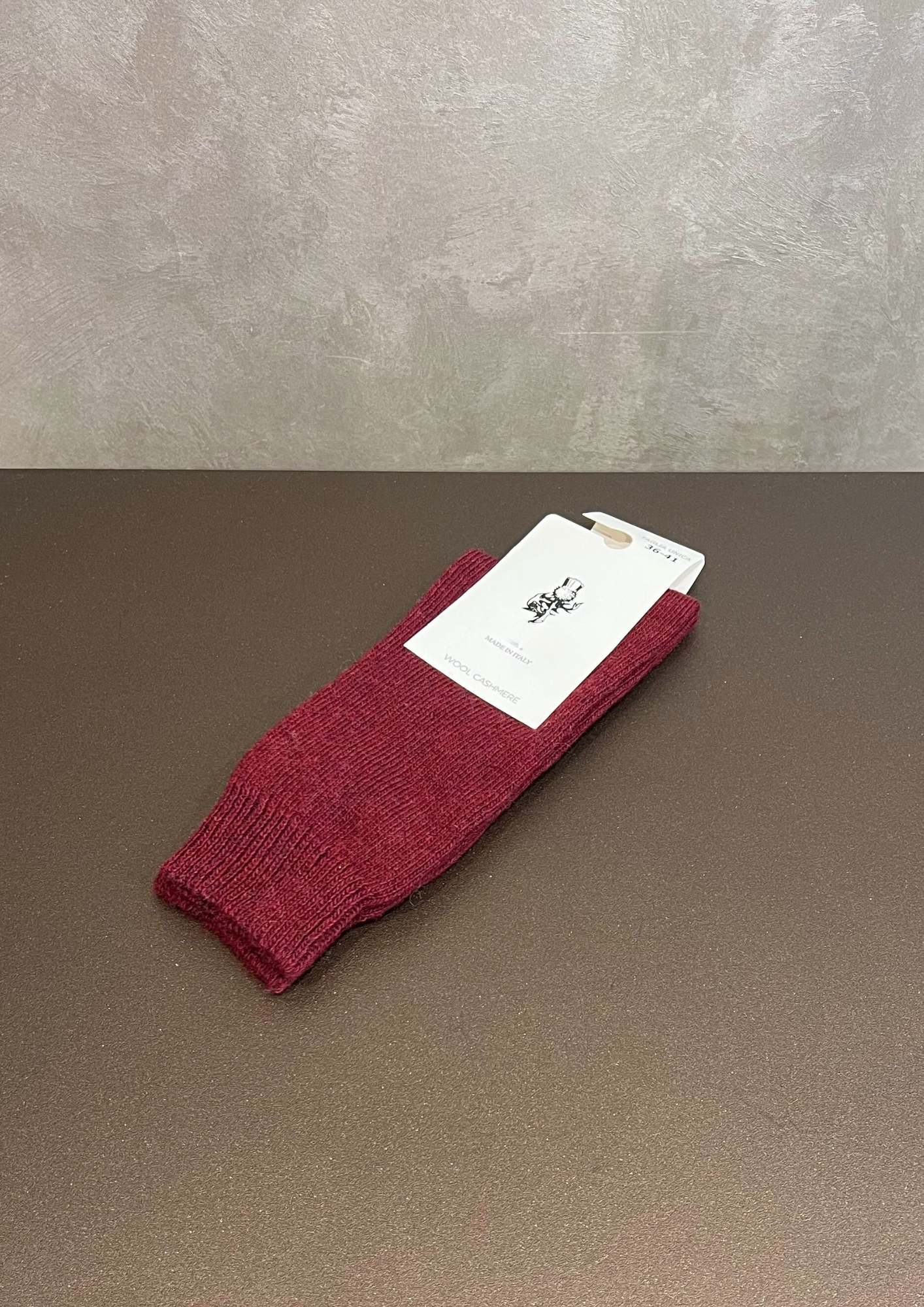 Calzino in lana-cashmere tinta unita