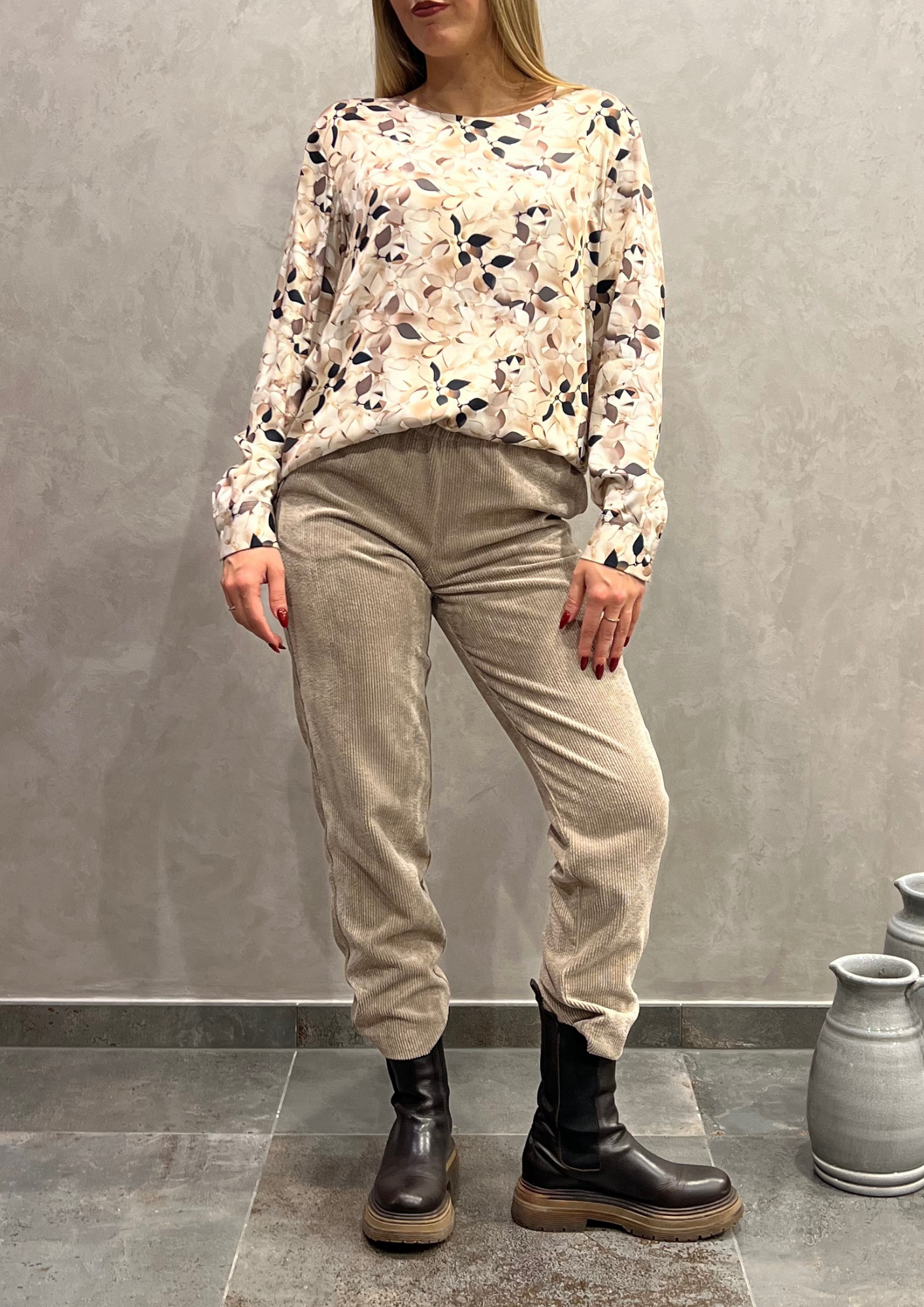 Blusa 100% viscosa in fantasia floreale