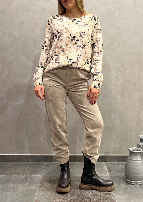 Pantalone sigaretta in velluto millerighe