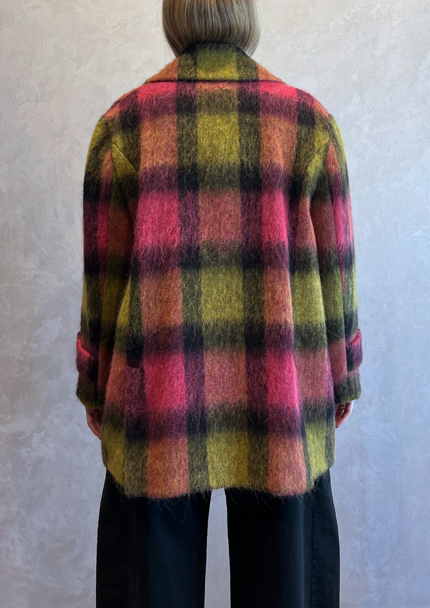 Cappotto misto lana alpaca a quadri