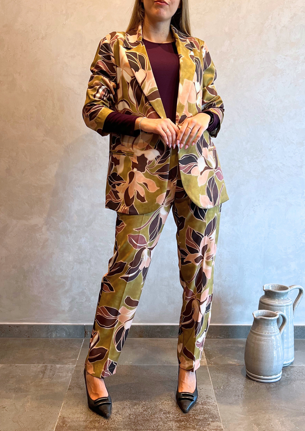 Giacca blazer over in fantasia