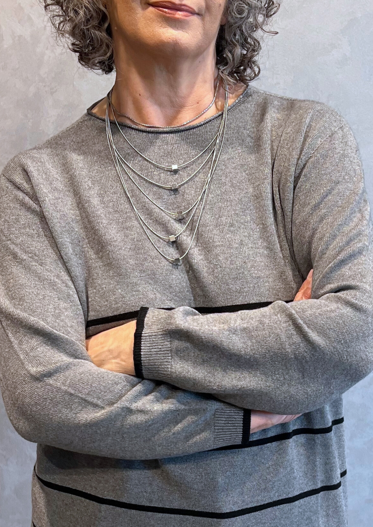 Maglia in Dolby over a righe