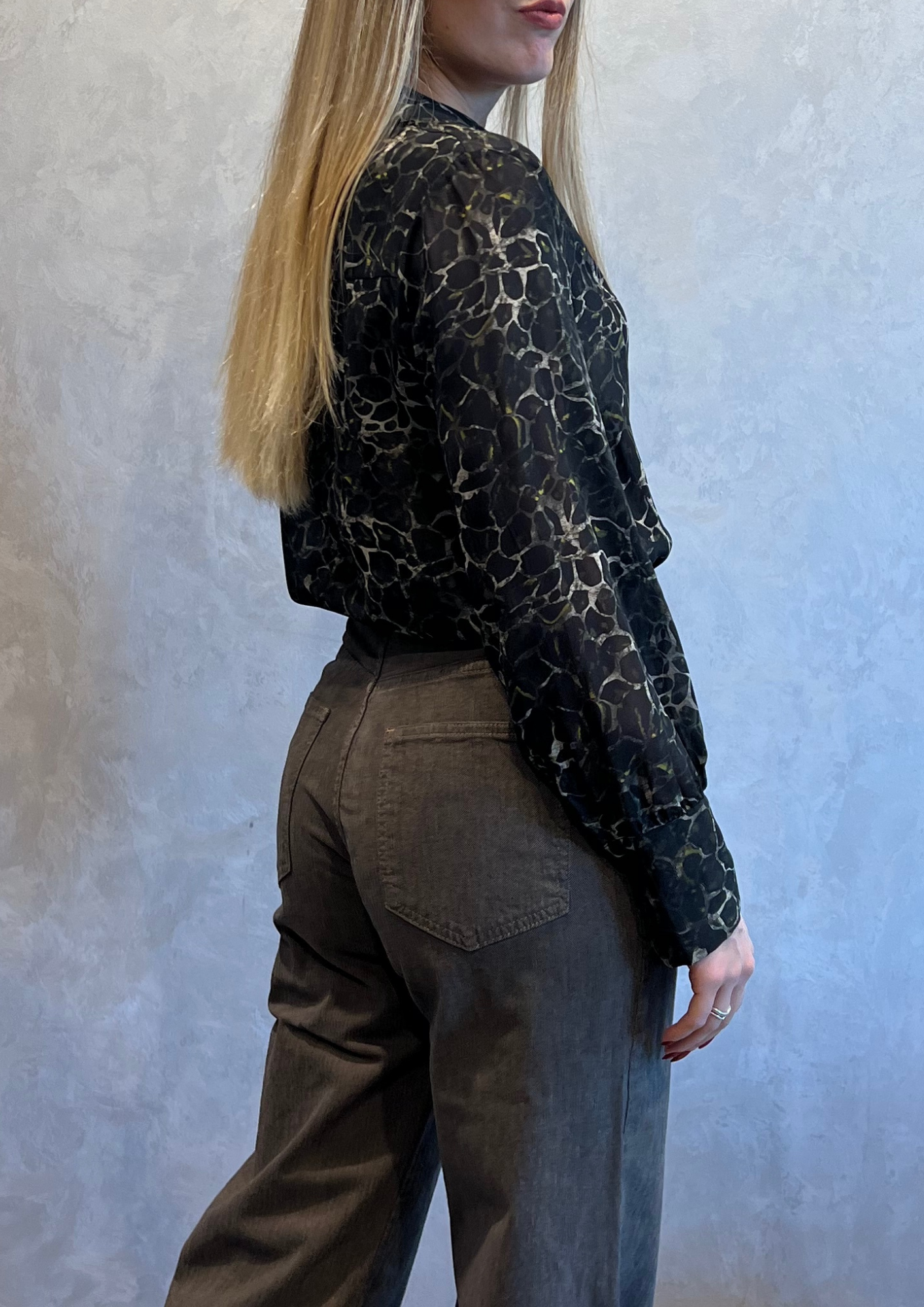 Camicia 100% viscosa stampa animalier