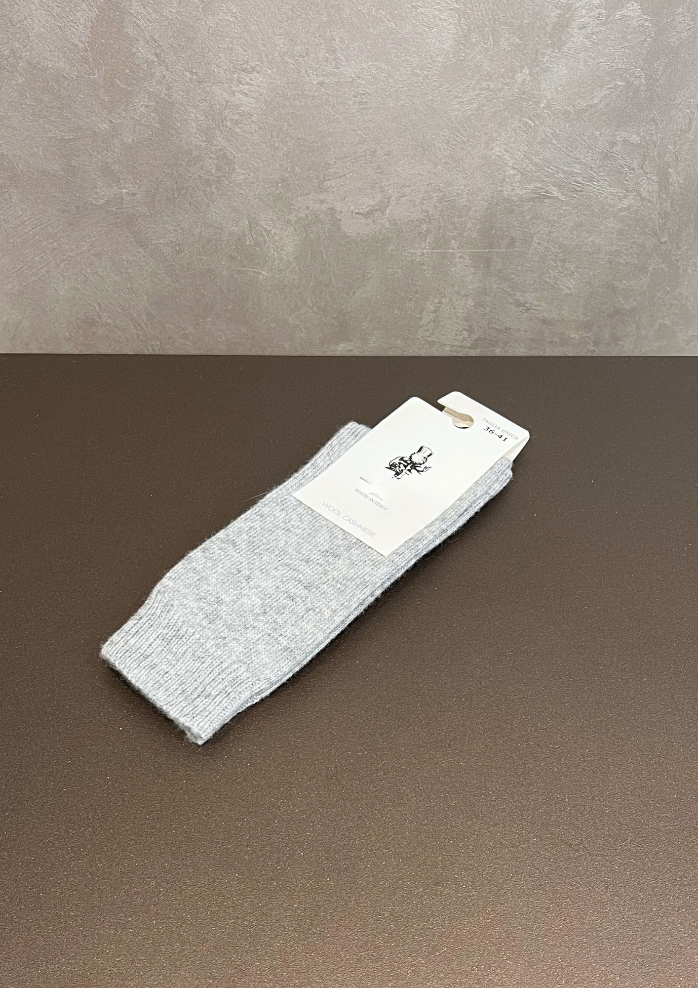 Calzino in lana-cashmere tinta unita