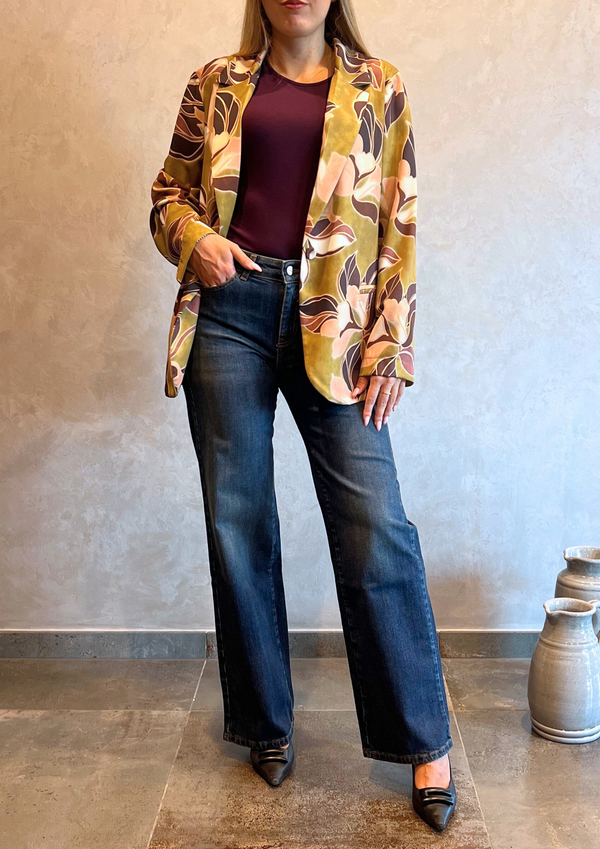 Jeans straight fit blu sabbiato