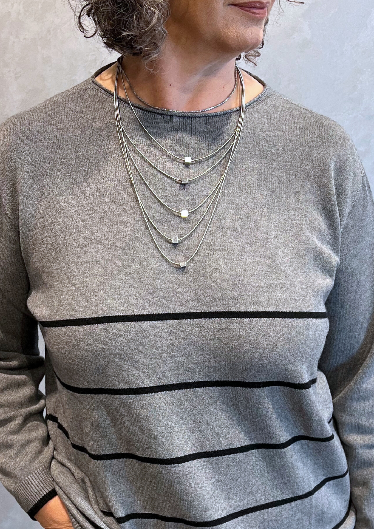 Maglia in Dolby over a righe