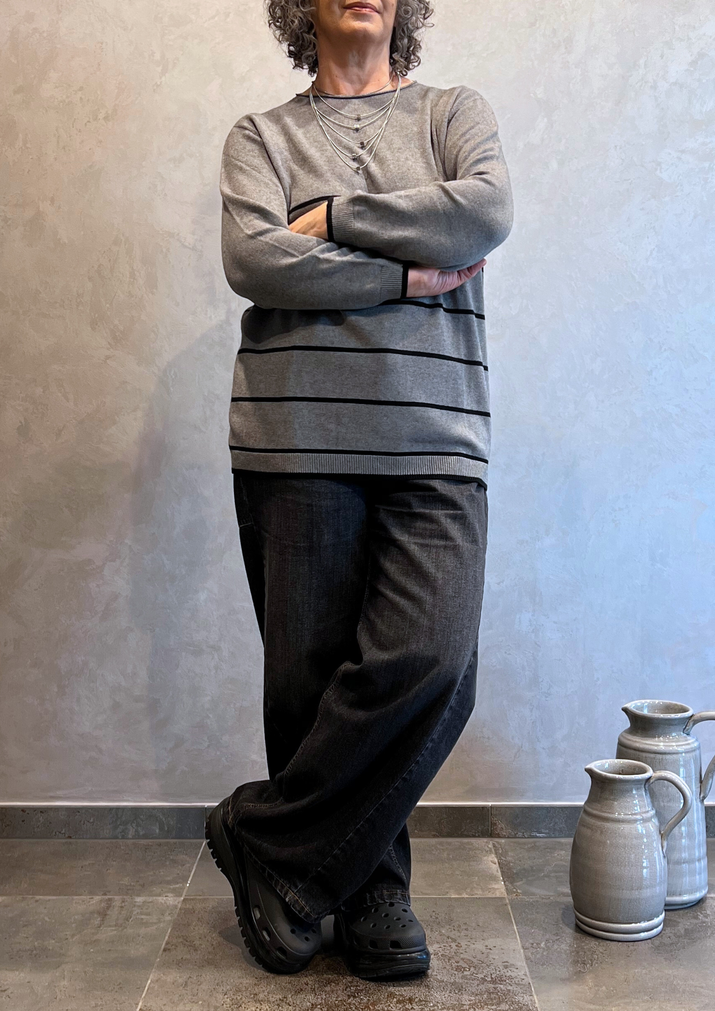 Maglia in Dolby over a righe