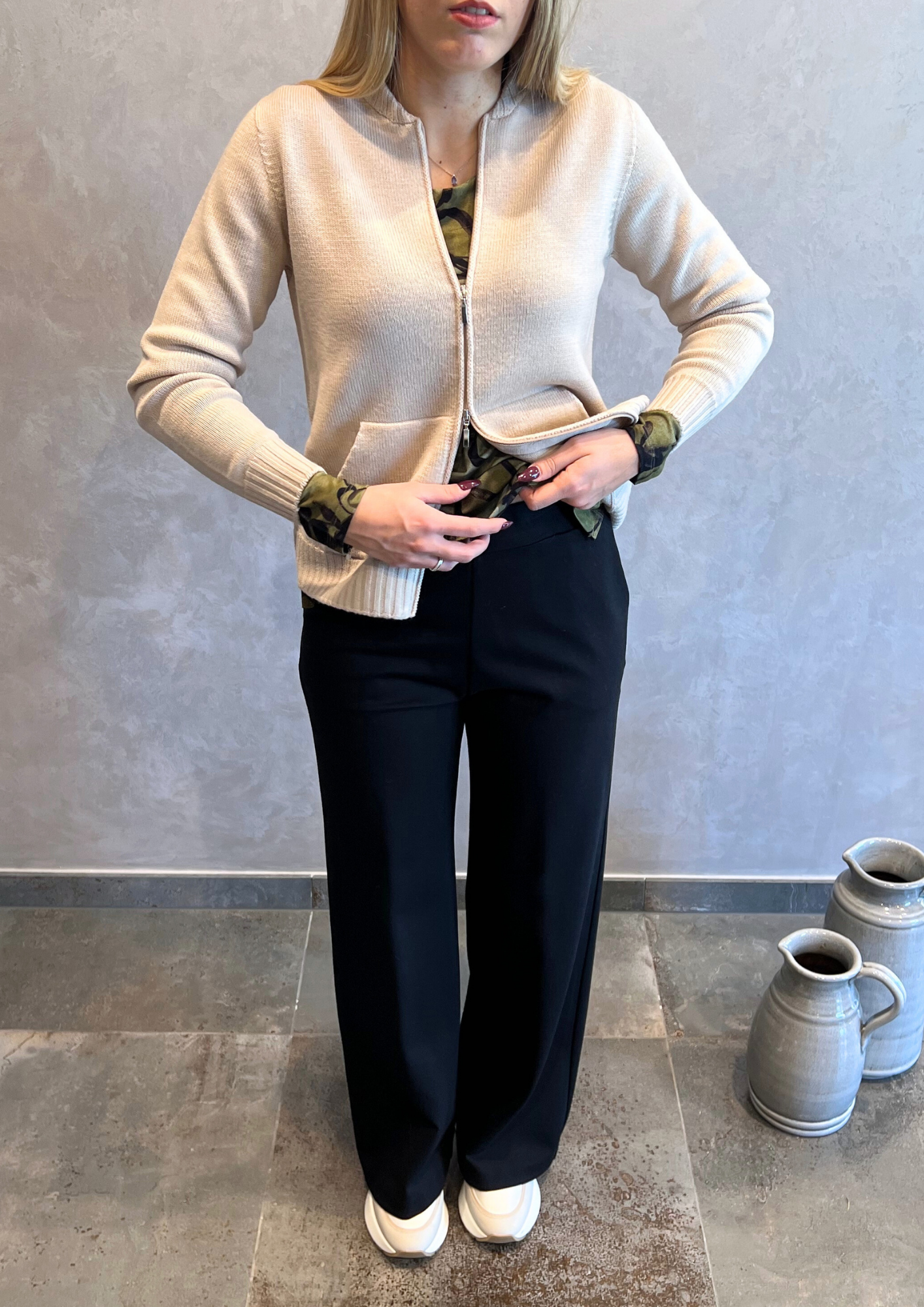 T-shirt in jersey di viscosa fantasia