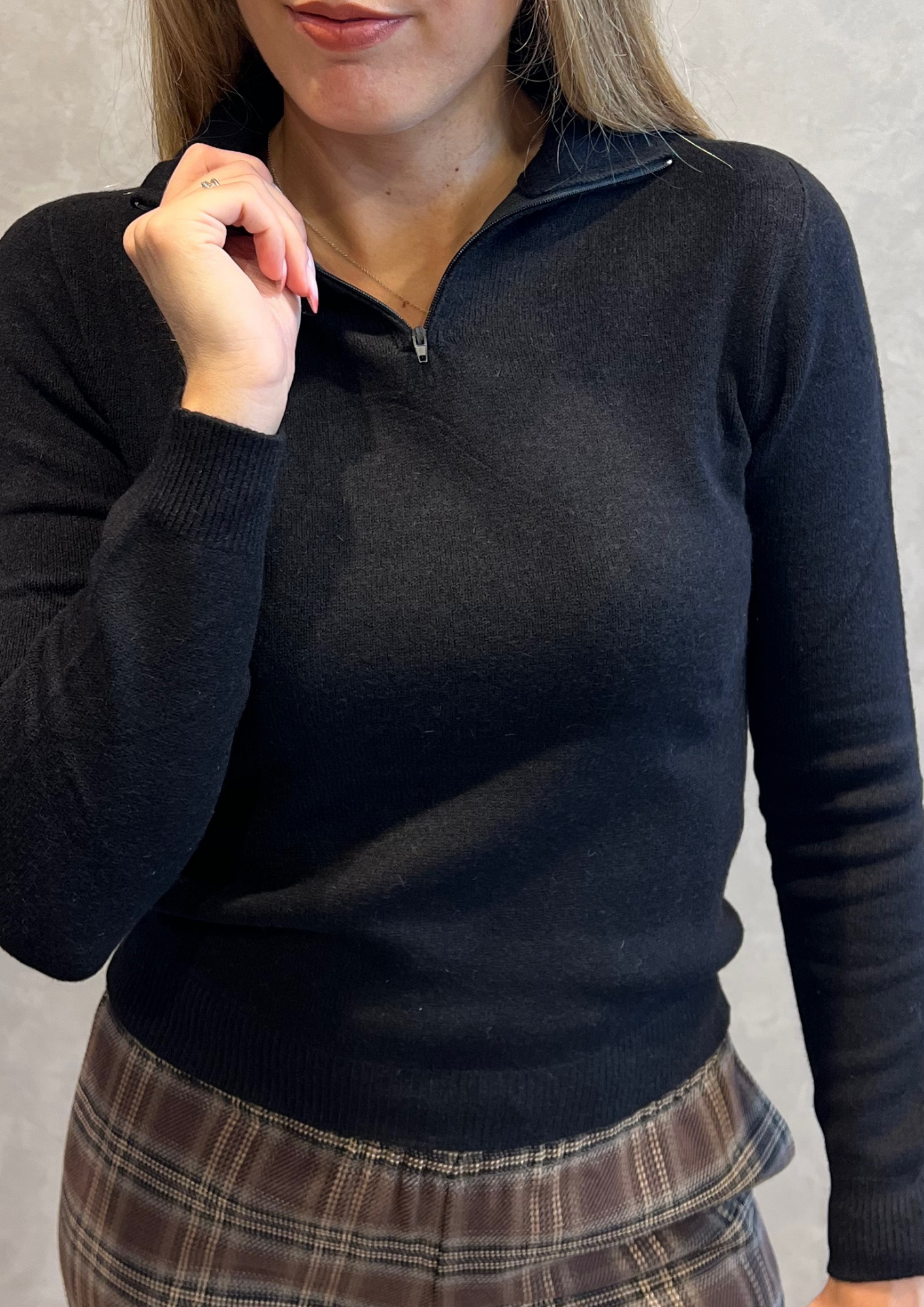 Maglia in Dolby colletto zip