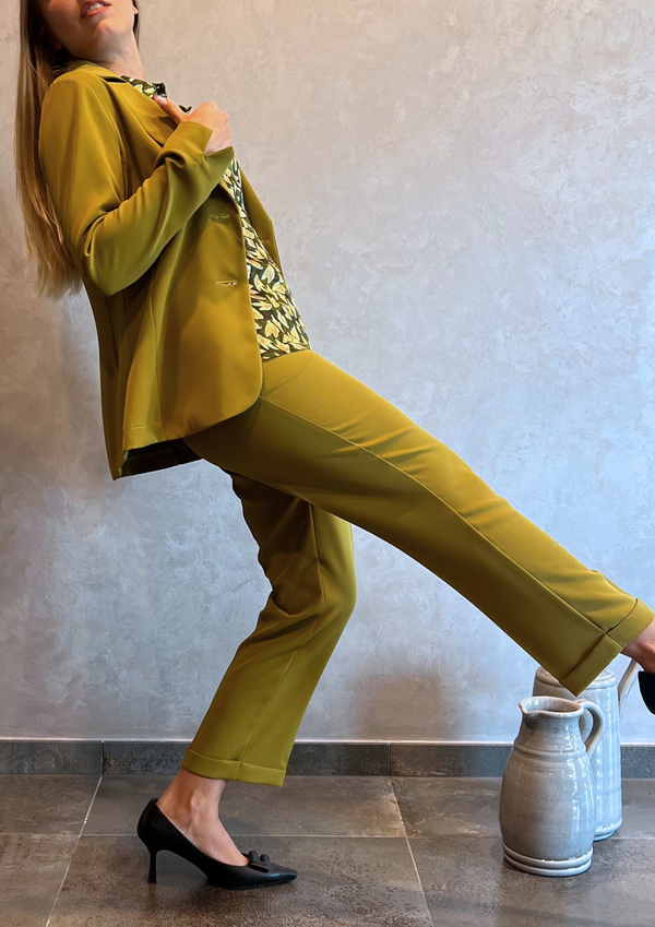 Giacca blazer sfiancata in cady