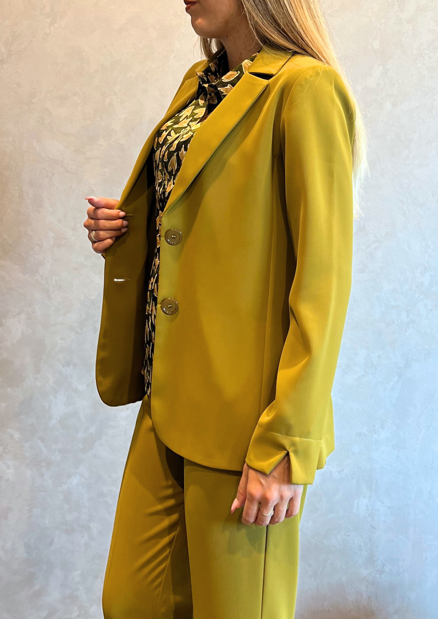 Giacca blazer sfiancata in cady