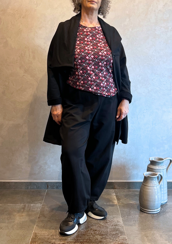 Pantalone jogger oversize in felpa garzata