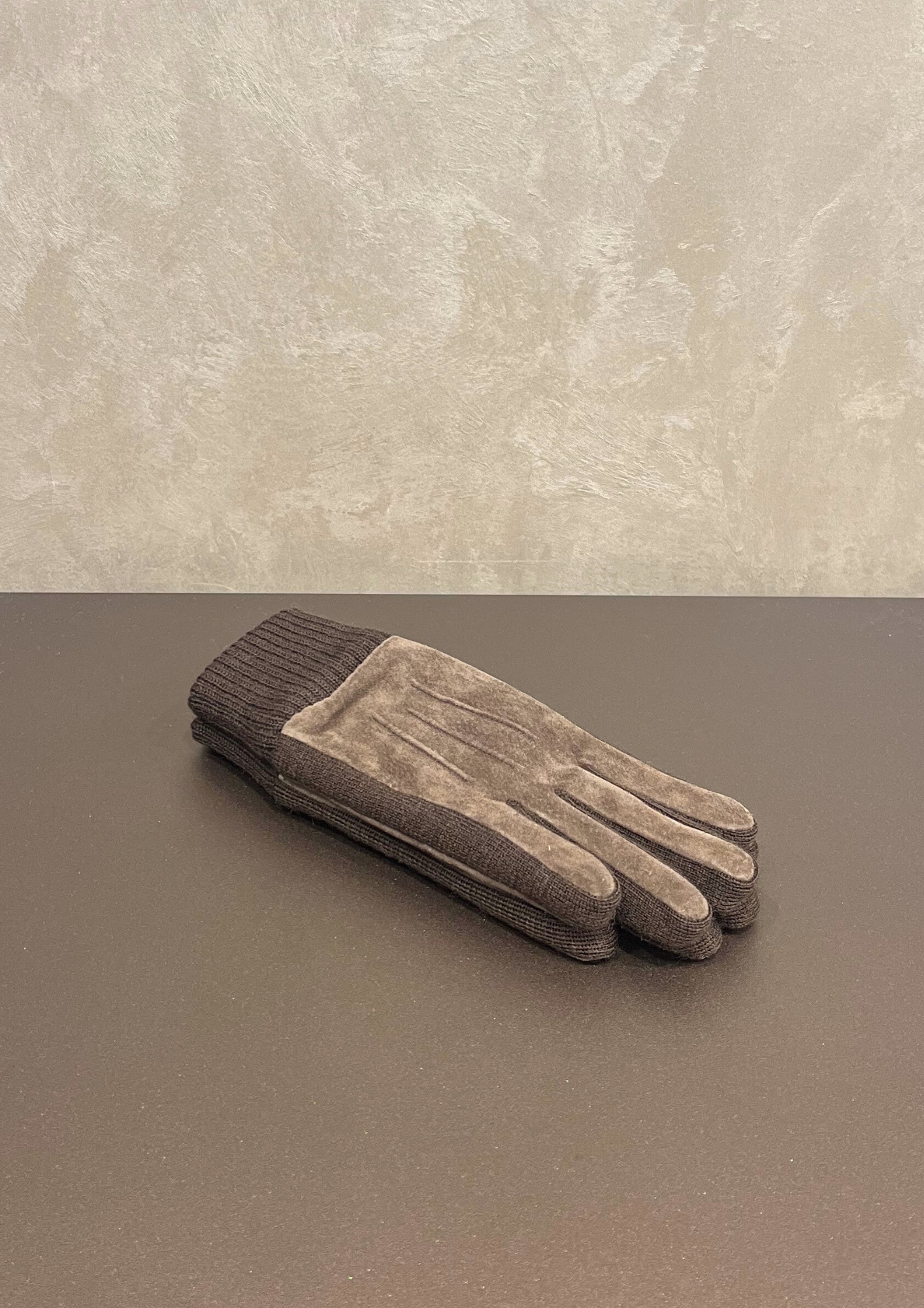 Guanti donna scamosciati con pile interno