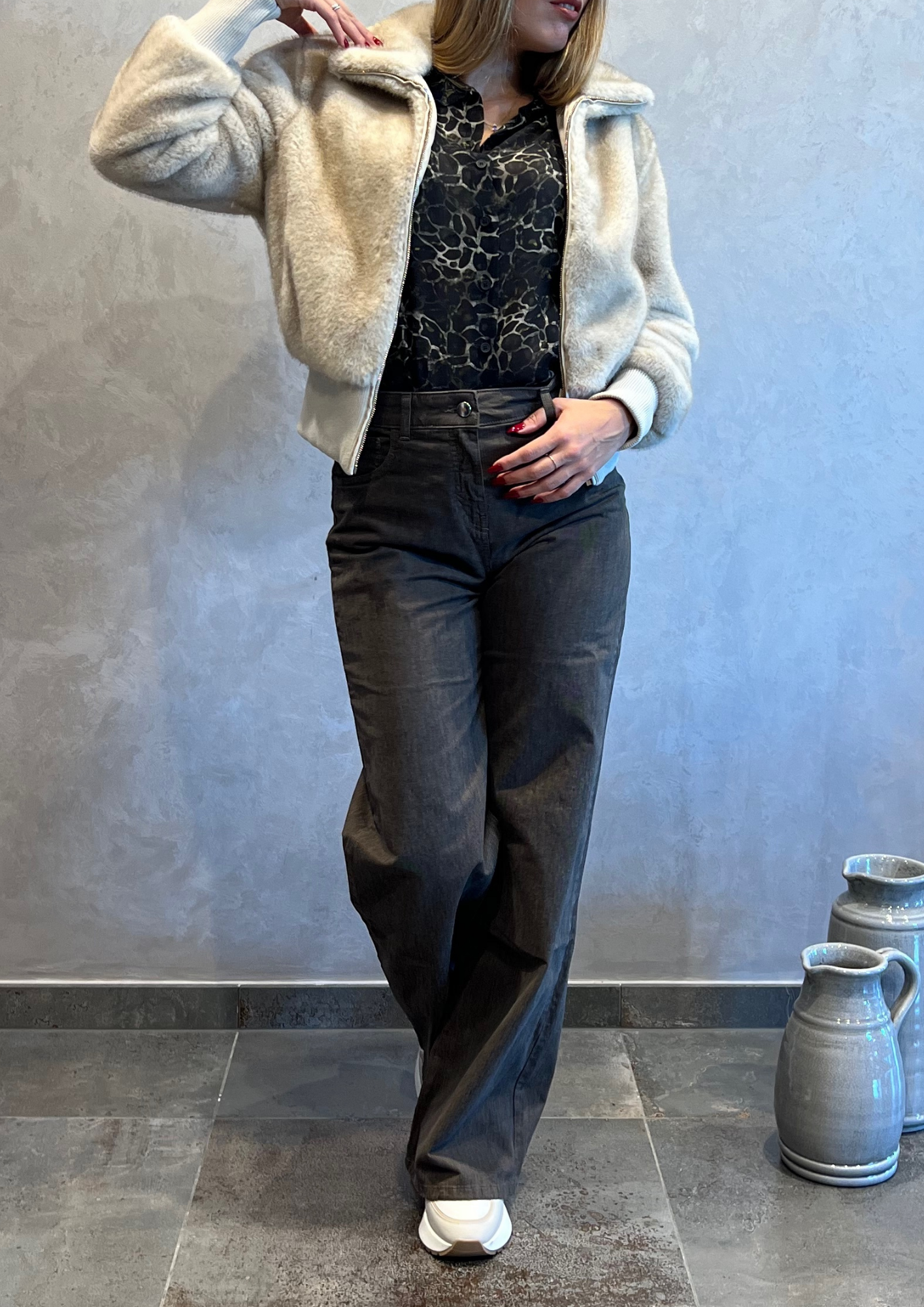 Ecopelliccia bomber morbida con zip