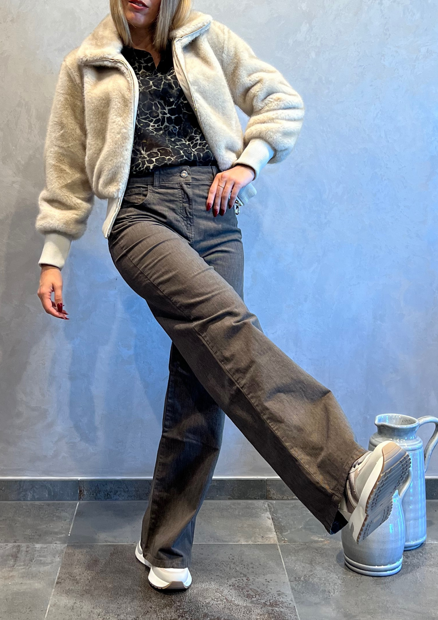 Ecopelliccia bomber morbida con zip