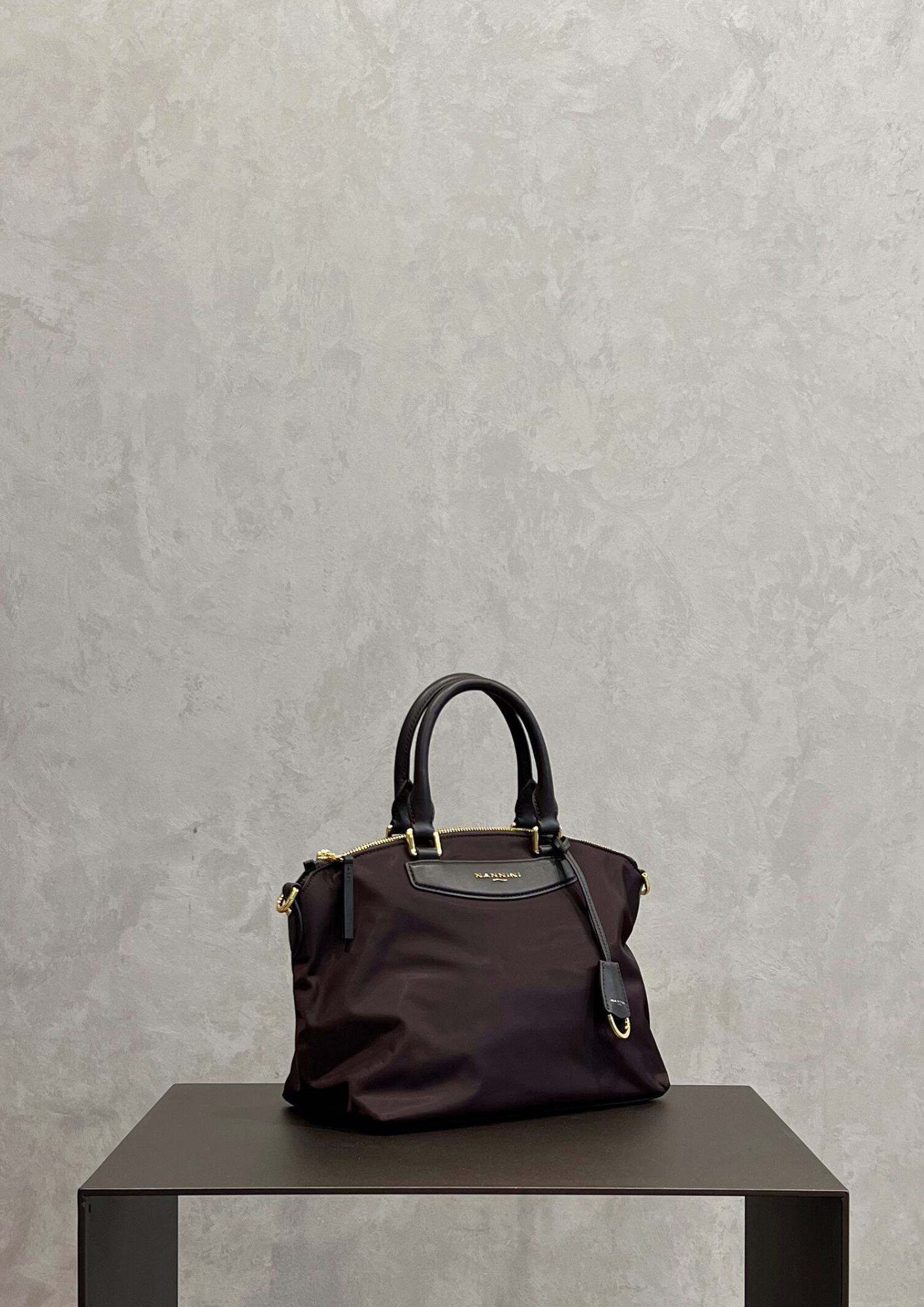 Borsa doctor-bag media Nannini Elsa in tessuto con tracolla