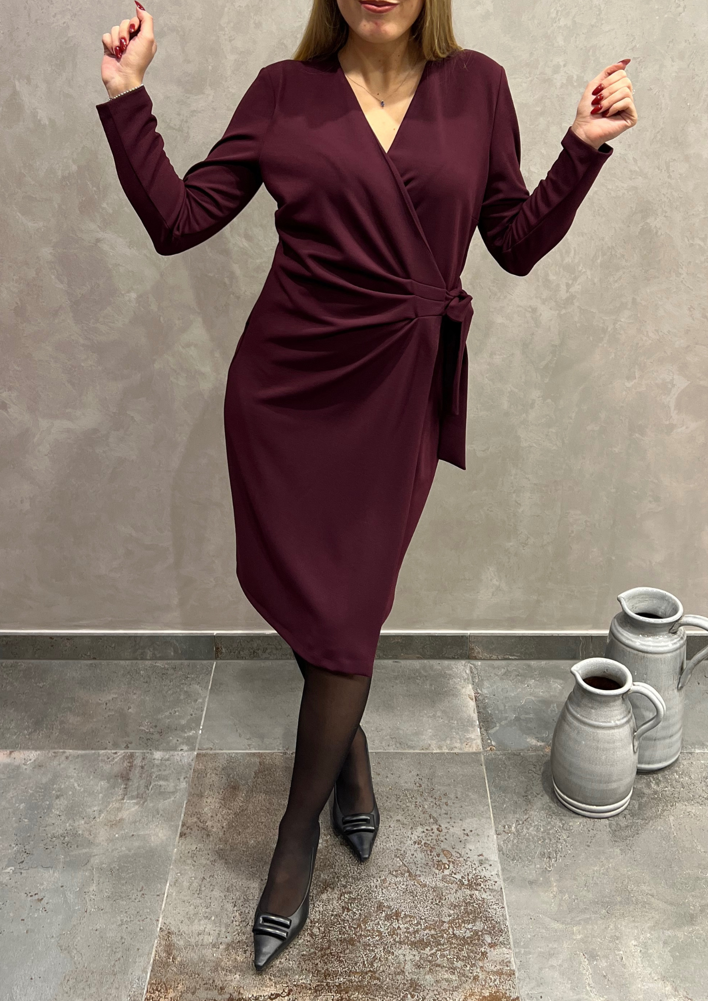 Abito fluido a portafoglio