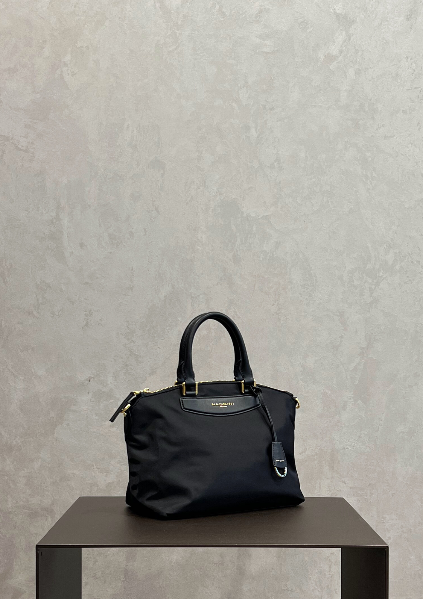 Borsa doctor-bag media Nannini Elsa in tessuto con tracolla