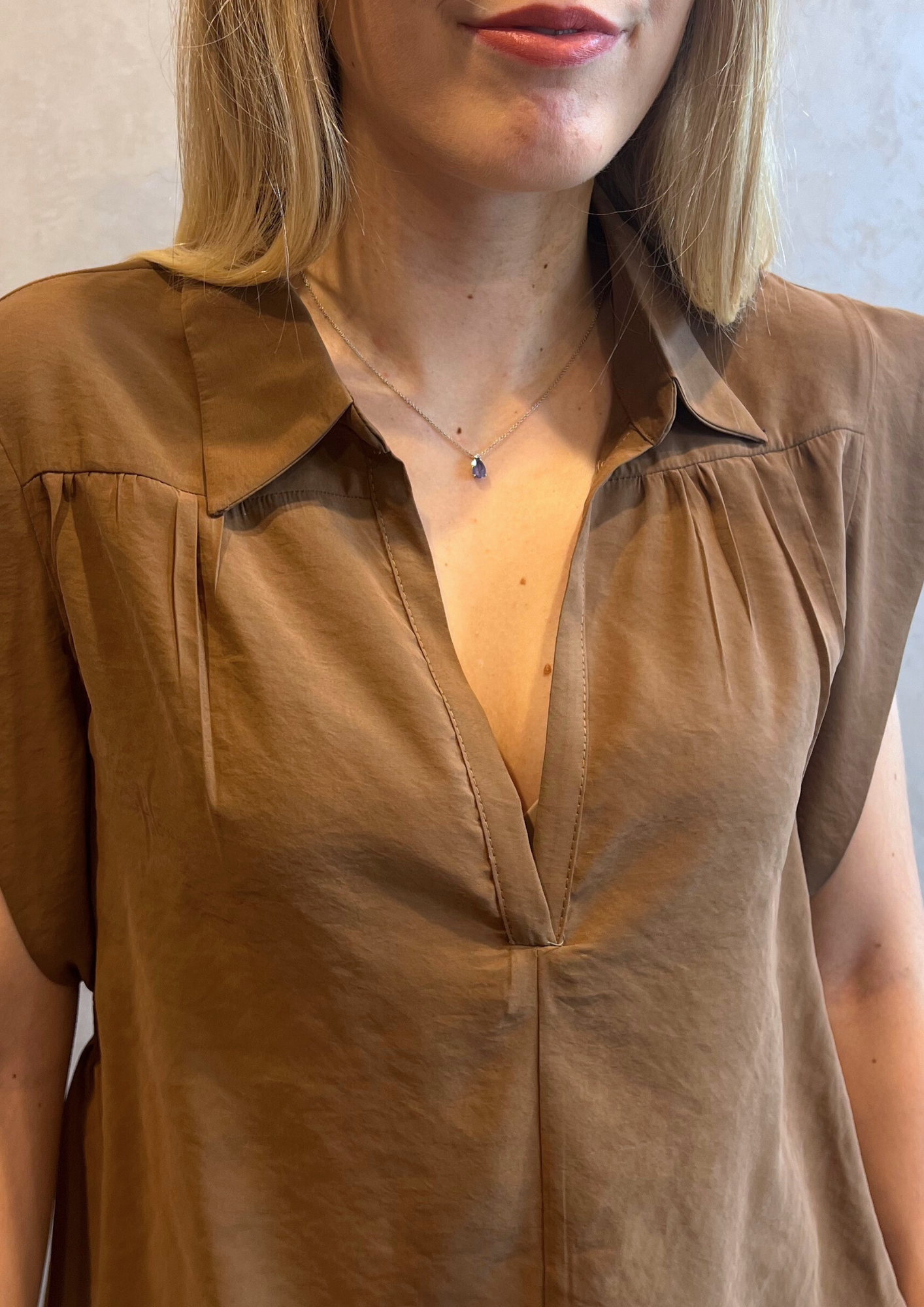 Blusa a scatolina in modal lucido