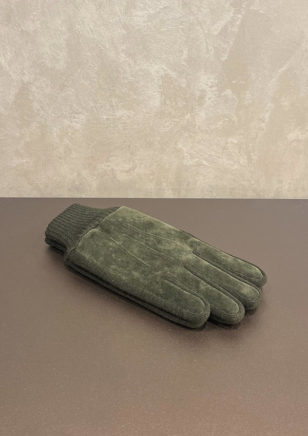 Guanti uomo scamosciati con pile interno