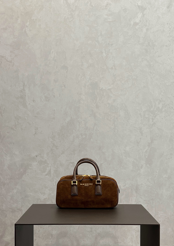Borsa a mano Nannini Micol in suede con tracolla