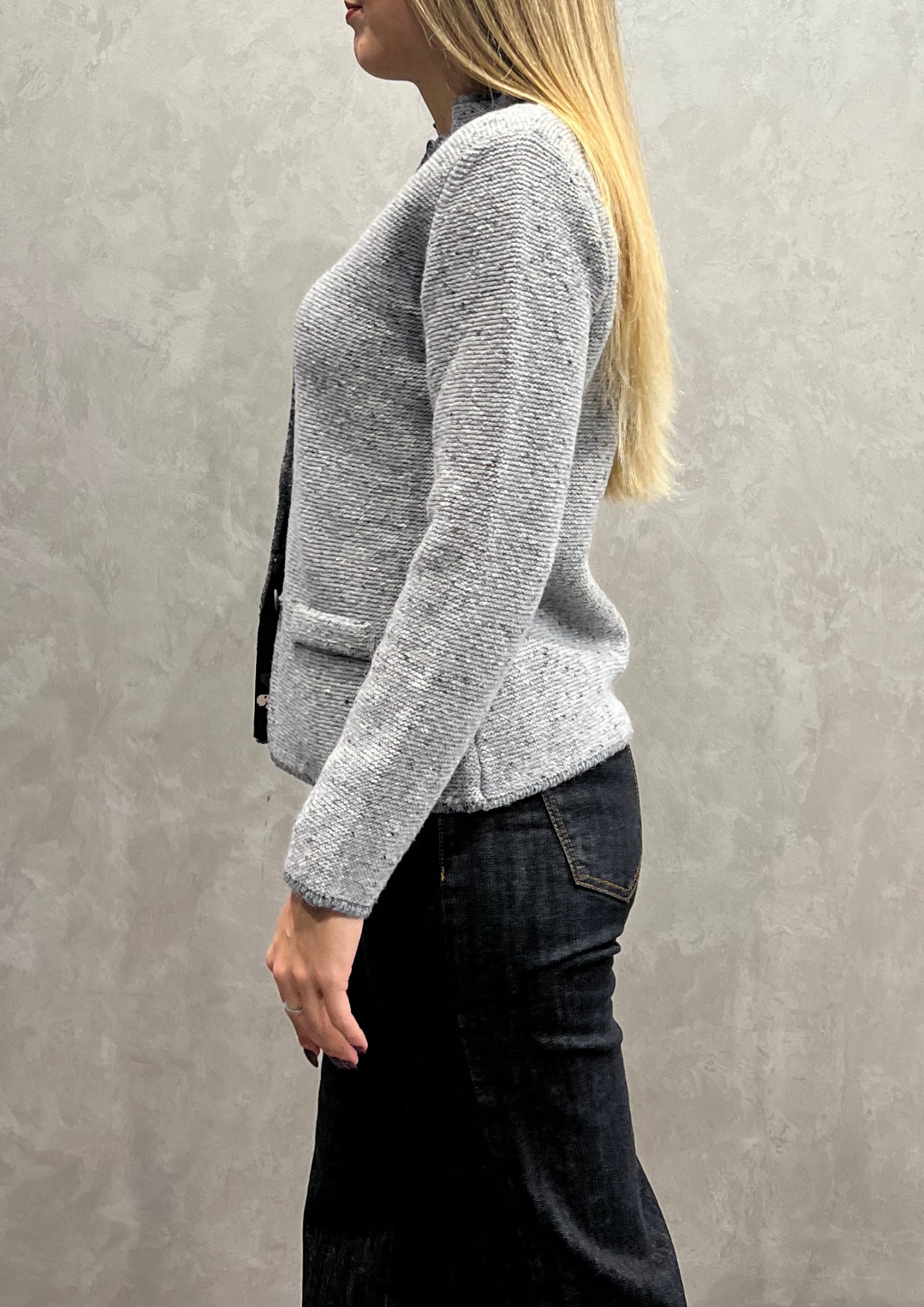 Giacchina coreana in lana pepe sale