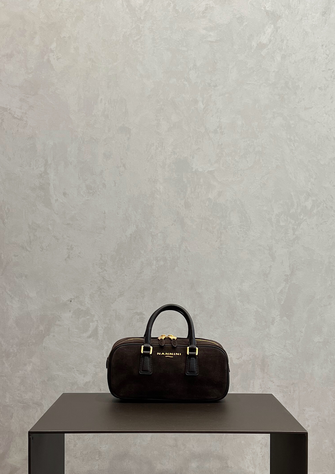 Borsa a mano Nannini Micol in suede con tracolla