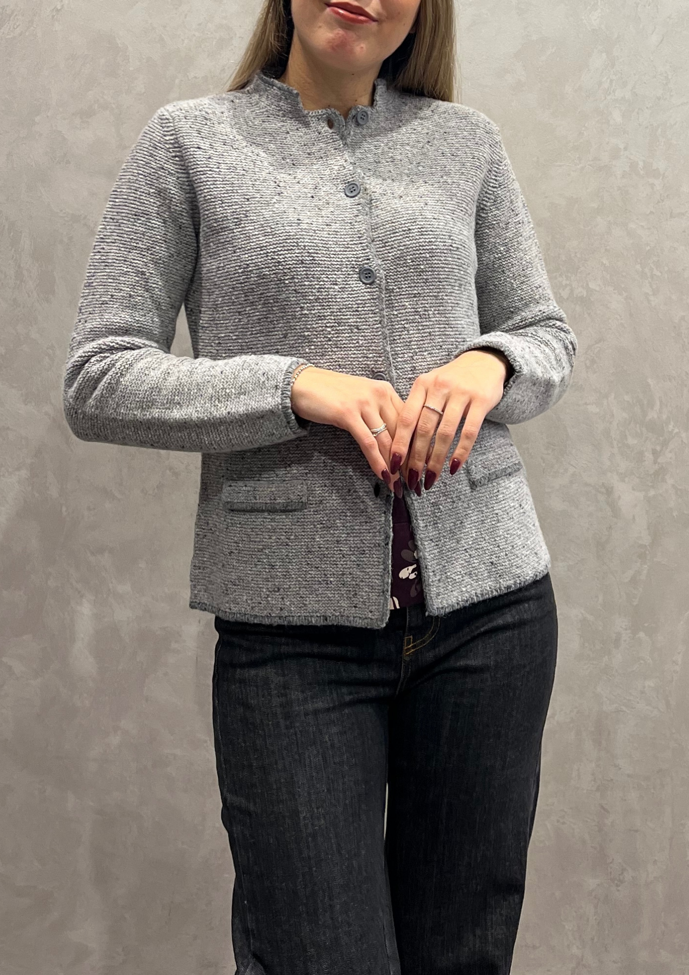 Giacchina coreana in lana pepe sale