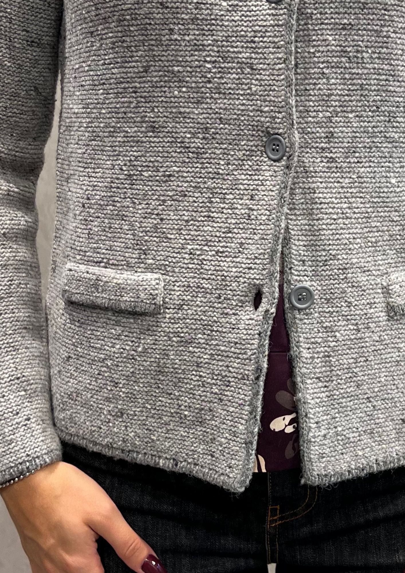 Giacchina coreana in lana pepe sale