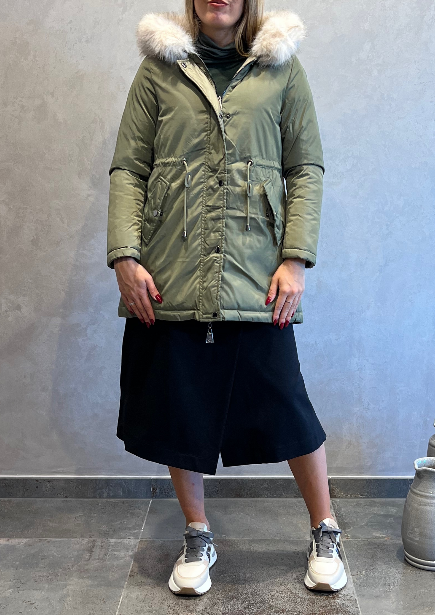 Parka imbottito reversibile double face