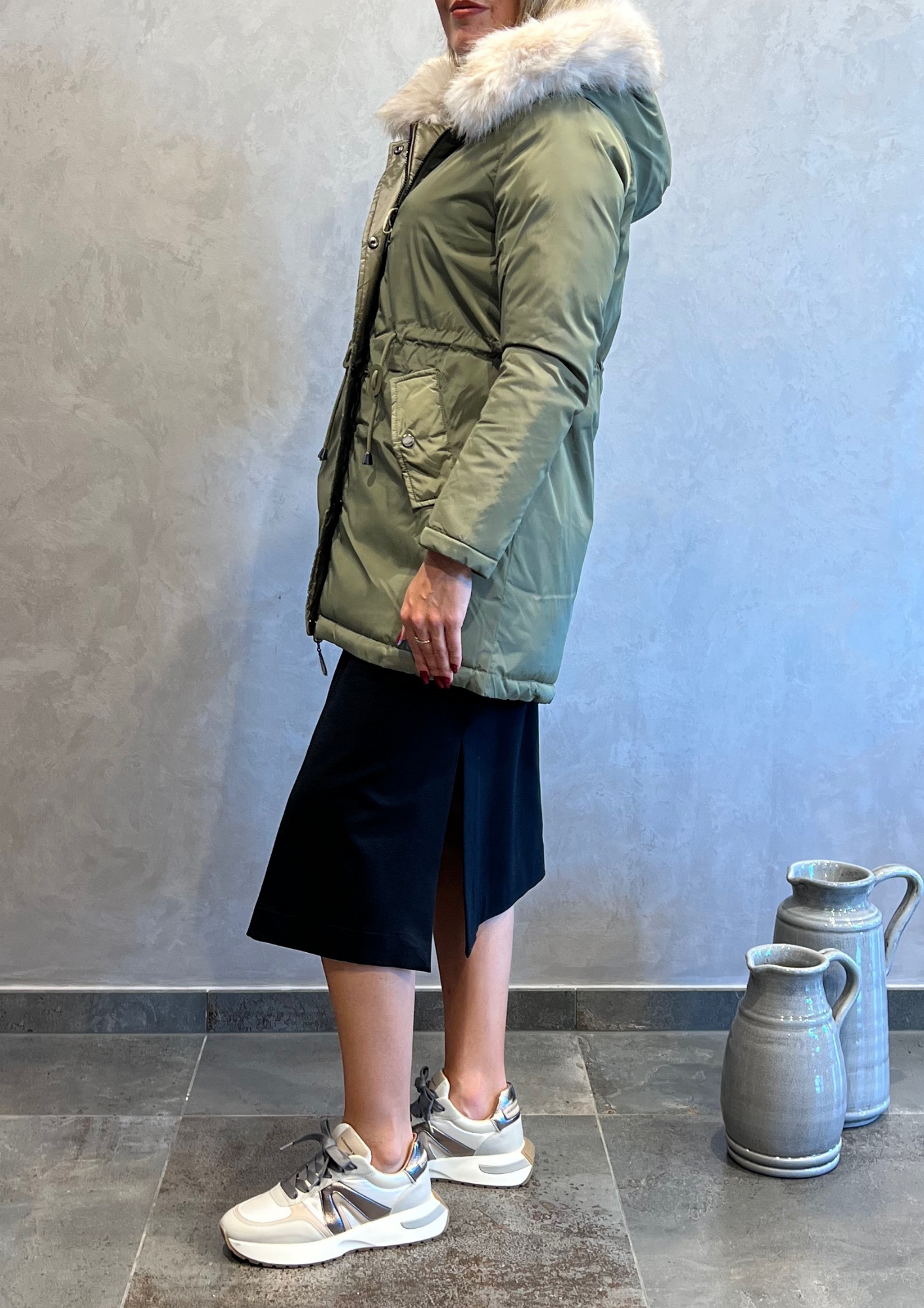 Parka imbottito reversibile double face
