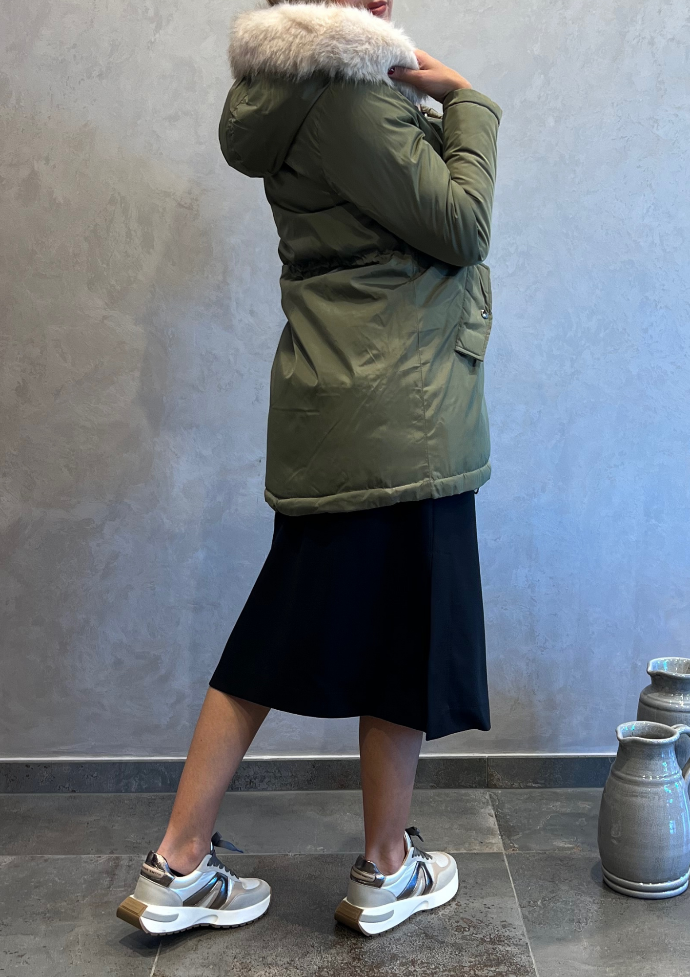 Parka imbottito reversibile double face
