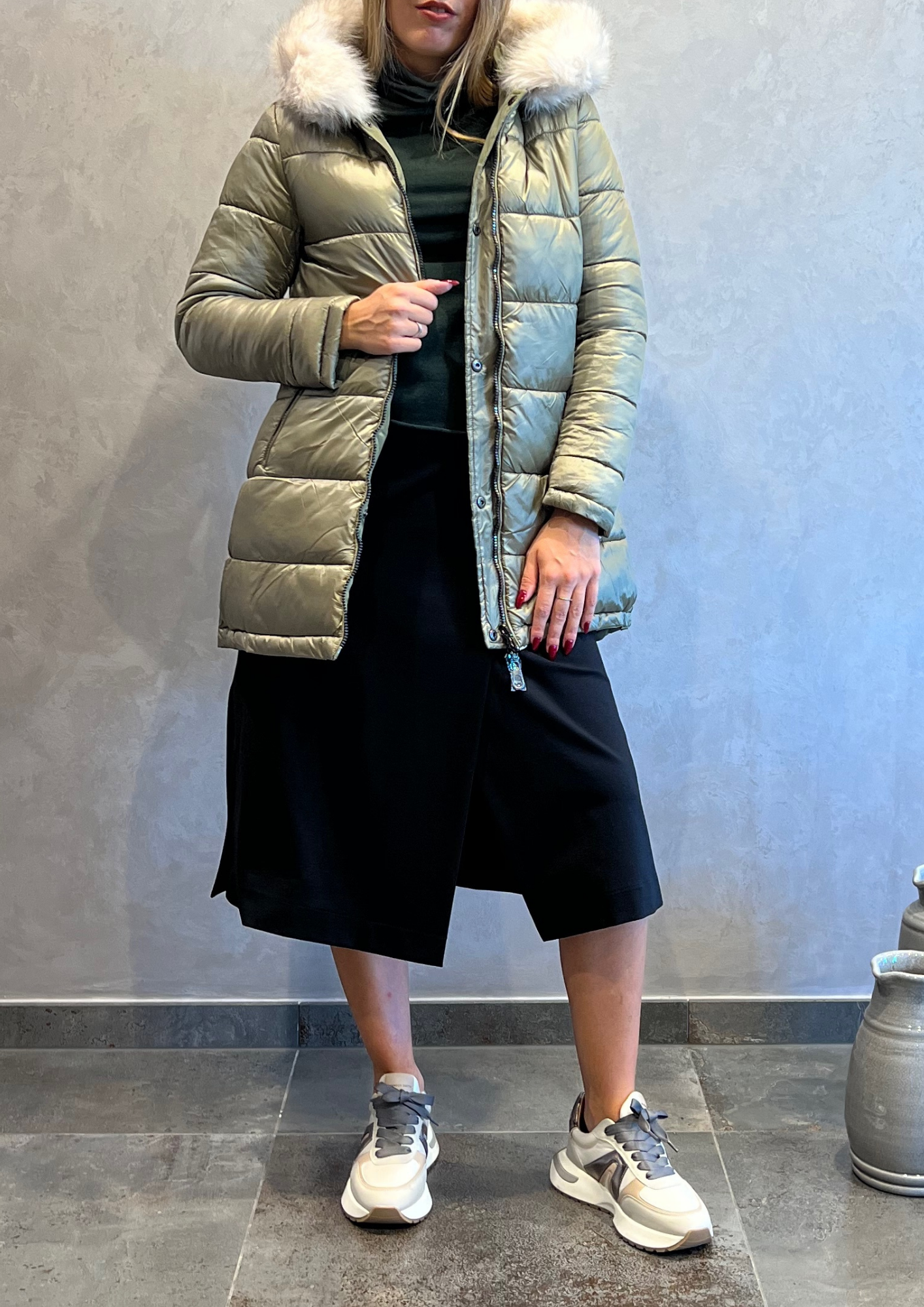 Parka imbottito reversibile double face