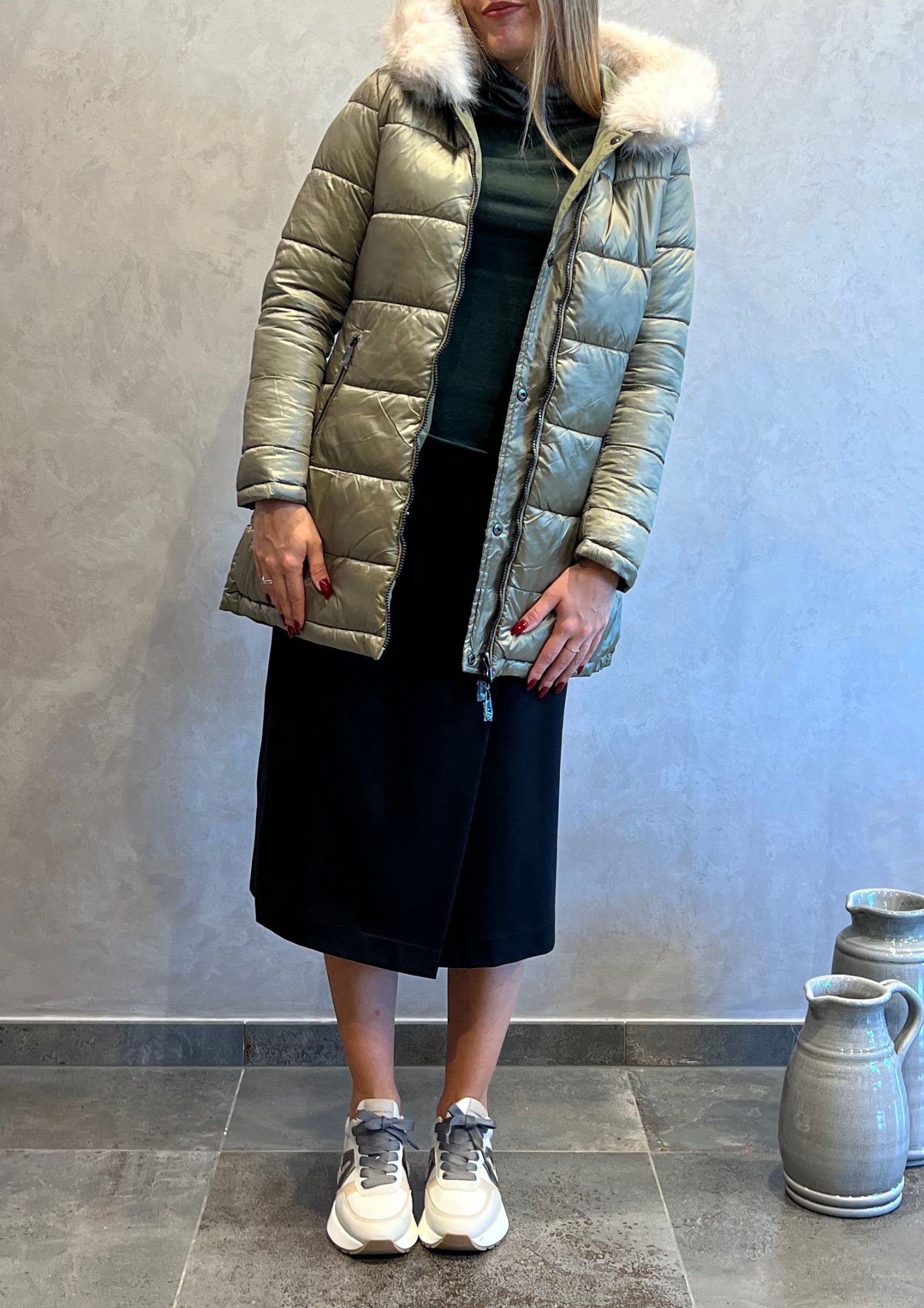 Parka imbottito reversibile double face