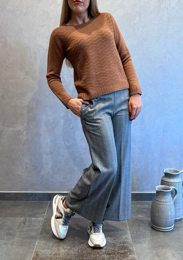 Pantalone culotte calda viscosa Principe di Galles
