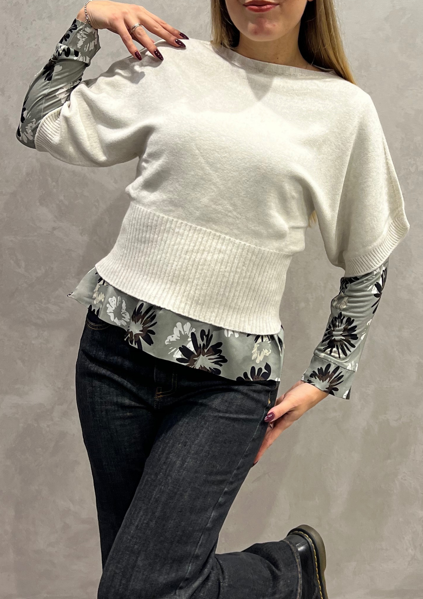 Maglia in Dolby pipistrello mezza manica