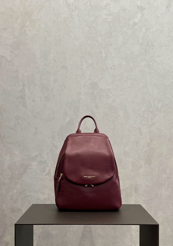 Zaino con patta Nannini Bice in pelle