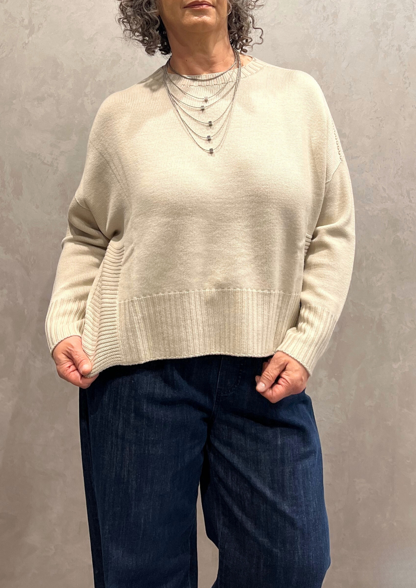 Maglia in pura lana vergine a scatola