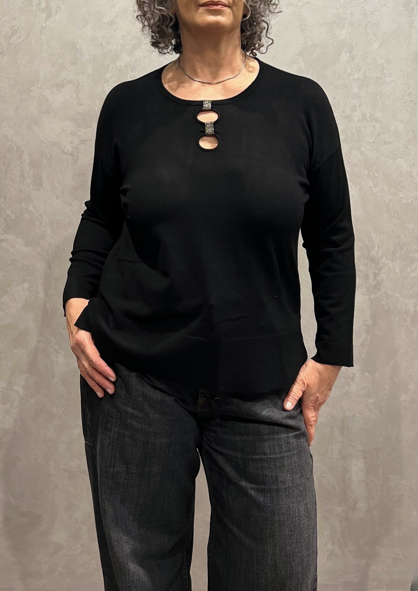 Maglia in viscosa felpata doppia goccia