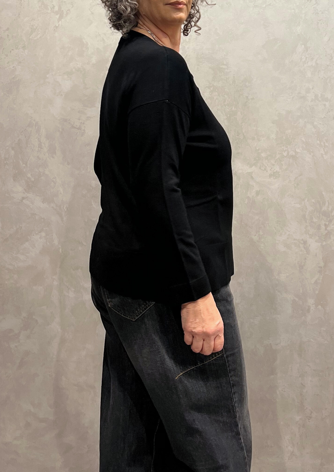 Maglia in viscosa felpata doppia goccia